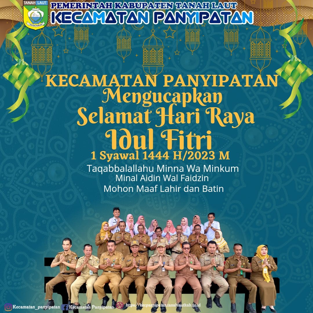 Kecamatan Panyipatan Mengucapkan Selamat Hari Raya Idul Fitri  1 Syawal 1444/2023 M